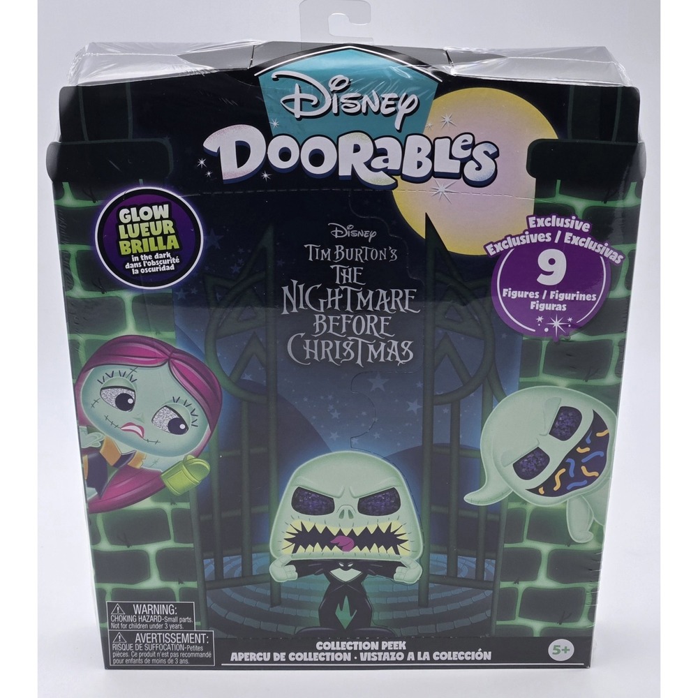Disney Doorables Nightmare‎ Before Christmas Peek Glow In The Dark Mini Figures